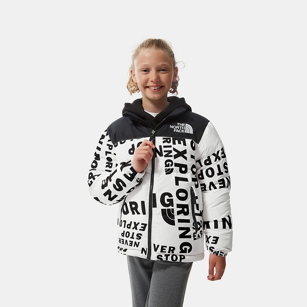 The North Face Jackets Youth Australia - The North Face 1996 Printed Retro White (ECJ-847352)